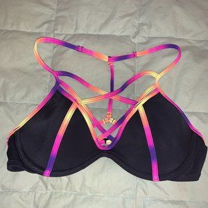PINK Ombre Bikini Top Small